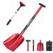 OMATA snow shovel spade snow blower spade flexible type snow shovel spade snow spade in-vehicle spade aluminium alloy mobile spade length adjustment possibility hand-held snow shovel light weight 