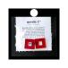 acrylicak Lyric gum earring жевательная резинка серьги детали квадратное маленький красный боль . нет резина серьги склон ..masako ban бренд сделано в Японии 