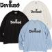 t рубашка Deviluse De Ville Youth Logo L/S T-shirts Black White Light Blue длинный рукав t рубашка cut and sewn мужской женский 