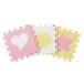 [2160 jpy and more free shipping ]N-8442 pearl metal joint type puzzle mat Heart &amp;..9 sheets insertion 29.5×29.5 N-8442
