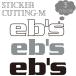 23/24 eb's エビス シール CUTTING-M ステッカー 転写型抜タイプ M  スキー スノボ ユニセックス #4300832 日本正規品