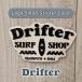 DRIFTER surf shop &amp; cafe Drifter Surf магазин and Cafe стикер наклейка Logo маленький Бали BALI море серфинг мобильный обратная сторона подарок подарок 