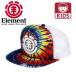 ELEMENT(エレメント) ジュニア キッズサイズ「AG025-934/MUL」メッシュ スナップバック 平つば キャップ タイダイ柄 CAP