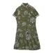 CALLAWAY Callaway половина Zip короткий рукав One-piece цветочный принт хаки серия S Golf одежда женский 