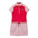 FILA GOLF filler Golf половина Zip короткий рукав One-piece полоса рисунок оттенок красного L Golf одежда женский 