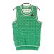 AND PER SE Anne Pas . вязаный лучший кошка окантовка рисунок оттенок зеленого M Golf одежда женский 