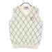 BEAMS GOLF Beams Golf вязаный лучший diamond .. рисунок оттенок белого L Golf одежда мужской 