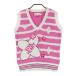 VIVA HEART viva Heart вязаный лучший окантовка рисунок розовый серия 42 Golf одежда женский 