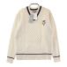 BEAMS GOLF Beams Golf шерсть .V шея вязаный свитер оттенок белого S Golf одежда мужской 