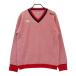 ADIDAS GOLF Adidas Golf длинный рукав вязаный свитер общий рисунок оттенок красного O/XG Golf одежда мужской 