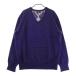 MUNSING WEAR Munsingwear одежда V шея кашемир вязаный свитер diamond проверка общий рисунок лиловый серия LL Golf одежда мужской 