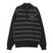 CALLAWAY Callaway Logo вышивка половина Zip длинный рукав вязаный свитер окантовка рисунок оттенок черного M Golf одежда мужской 