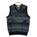 [ новый товар ]LANVIN SPORT Lanvin sport вязаный лучший шерсть . общий рисунок оттенок черного 40 Golf одежда мужской 