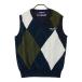 BEAMS GOLF Beams Golf кашемир . вязаный лучший diamond рисунок темно-синий серия L Golf одежда мужской 