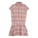 JACK BUNNY Jack ba колено короткий рукав Polo One-piece в клетку оттенок красного 0 Golf одежда женский 