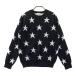 JACK BUNNY Jack ba колено вязаный свитер звезда рисунок Star оттенок черного 4 Golf одежда мужской 