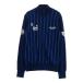 BEAMS GOLF Beams Golf шерсть вязаный жакет нашивка полоса рисунок темно-синий серия S Golf одежда мужской 