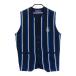 BEAMS GOLF Beams Golf вязаный лучший жилет полоса рисунок темно-синий серия S Golf одежда мужской 