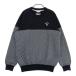 ADABAT Adabat MITSUKE KNIT вязаный свитер "в елочку" рисунок оттенок черного 48 Golf одежда мужской 