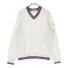 FILA GOLF filler Golf V шея длинный рукав вязаный свитер оттенок белого L Golf одежда мужской 