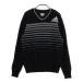 ADIDAS GOLF Adidas Golf длинный рукав вязаный свитер окантовка рисунок оттенок черного M Golf одежда мужской 