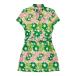 EFFICACEefi rental короткий рукав One-piece цветочный принт оттенок зеленого 2 Golf одежда женский 