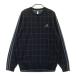 [ новый товар ]ADIDAS GOLF Adidas Golf 2024 год модели IM6424 шерсть . вязаный свитер в клетку оттенок черного L Golf одежда мужской 