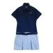 EFFICACEefi rental короткий рукав One-piece общий рисунок темно-синий серия 2 Golf одежда женский 