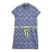 TOMMY HILFIGER GOLF Tommy Hilfiger Golf с высоким воротником короткий рукав One-piece общий рисунок темно-синий серия L Golf одежда женский 