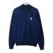 FOOT JOY foot Joy вязаный Zip жакет в клетку темно-синий серия L Golf одежда мужской 