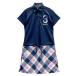 ADIDAS GOLF Adidas Golf B22029 короткий рукав Polo One-piece в клетку темно-синий серия S/P Golf одежда женский 