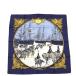 HERMES Hermes MARINE ET CAVALERIE шелк шарф Calle 90 море .... темно-синий серия женский 