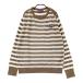 BEAMS GOLF Beams Golf 2023 год вязаный свитер окантовка рисунок оттенок коричневого XL Golf одежда мужской 