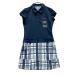 TOMMY HILFIGER GOLF Tommy Hilfiger Golf необычность материалы переключатель кромка плиссировать короткий рукав One-piece темно-синий серия M Golf одежда женский 