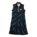 MUNSING WEAR Munsingwear одежда половина Zip безрукавка One-piece общий рисунок оттенок черного S Golf одежда женский 