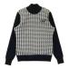 BEAMS GOLF Beams Golf 2024 год модели ; с высоким воротником вязаный свитер тысяч птица рисунок оттенок черного L Golf одежда женский 