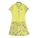 VIVA HEART viva Heart короткий рукав One-piece Logo вышивка общий рисунок оттенок желтого 40 Golf одежда женский 