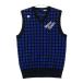 DESCENTE GOLF Descente Golf вязаный лучший в клетку оттенок голубого M Golf одежда мужской 