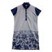 HEAL CREEK Heal Creek короткий рукав One-piece полоса × цветочный принт темно-синий серия 42 Golf одежда женский 