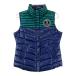 AND PER SE Anne Pas . down Zip лучший окантовка рисунок темно-синий серия M Golf одежда женский 