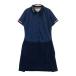 TOMMY HILFIGER GOLF Tommy Hilfiger Golf короткий рукав Polo One-piece Logo полоса рисунок темно-синий серия S Golf одежда женский 