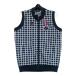 MUNSING WEAR Munsingwear одежда полный Zip вышивка ввод лучший в клетку темно-синий серия M Golf одежда мужской 