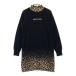 PEARLY GATES Pearly Gates с высоким воротником длинный рукав вязаный One-piece Leopard рисунок оттенок черного 0 Golf одежда женский 