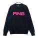 [ новый товар ]PING булавка 2025 год 621-5270903 вязаный свитер оттенок черного M Golf одежда мужской 