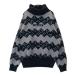 PEARLY GATES Pearly Gates 2026 год модели с высоким воротником длинный рукав вязаный свитер Logo рисунок серый серия 2 Golf одежда женский 