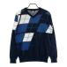 MUNSING WEAR Munsingwear одежда MGM0JL01X шерсть . длинный рукав вязаный свитер в клетку темно-синий серия M Golf одежда мужской 