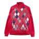 MUNSING WEAR Munsingwear одежда SG6339 флис переключатель down Zip жакет diamond рисунок оттенок красного L Golf одежда мужской 