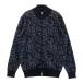 ADIDAS GOLF Adidas Golf U31085 длинный рукав Zip вязаный жакет общий рисунок оттенок черного L Golf одежда мужской 