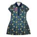 VIVA HEART viva Heart короткий рукав One-piece цветочный принт темно-синий серия 42 Golf одежда женский 