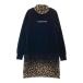 PEARLY GATES Pearly Gates с высоким воротником длинный рукав вязаный One-piece Leopard рисунок оттенок черного 0 Golf одежда женский 